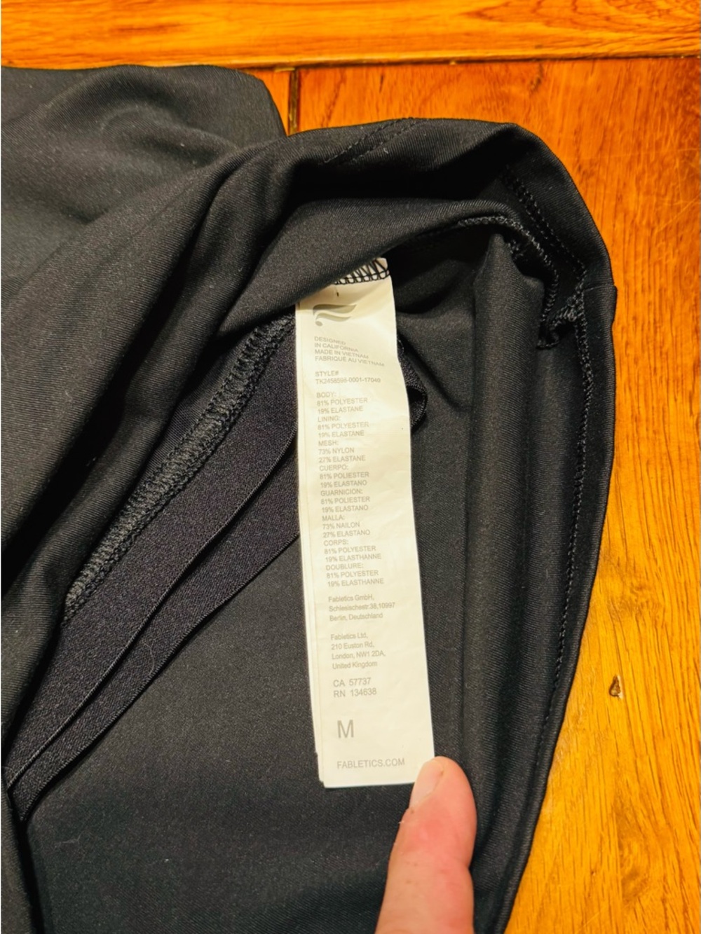 Fabletics Black Racerback Crop Top. - Picture 3 of 3